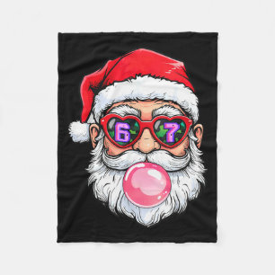 67 Meme Sechs Sieben Nummer 6-7 6 7 Lustiger Santa Fleecedecke
