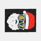 67 Meme Sechs Sieben Weihnachtsmann Gesicht Kinder Fleecedecke (Vorderseite (Horizontal))