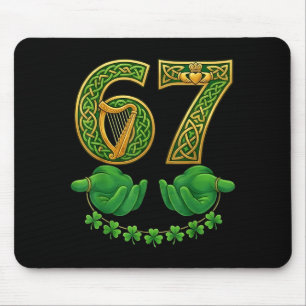 67 Meme Shamrocks Sechs Sieben Shamrocks 6-7 St. P Mousepad