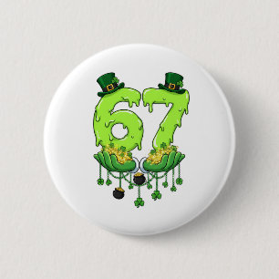 67 Meme Shamrocks Sechs Sieben Shamrocks 6-7 St Pa Button