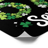 67 Meme Shamrocks St. Patrick's Day 6-7 Kinder Mäd Poster (Ecke)