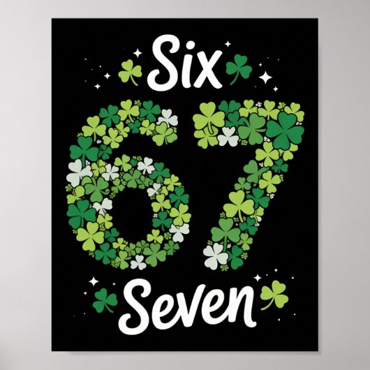 67 Meme Shamrocks St. Patrick's Day 6-7 Kinder Mäd Poster (Vorne)