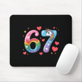 67 Meme Shirt Number Funny Six Seven 6 7  Mousepad (Mit Mouse)