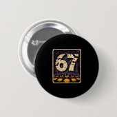 67 Meme-Shirt Six Seven Lustiges Halloween-Design Button (Vorne & Hinten)