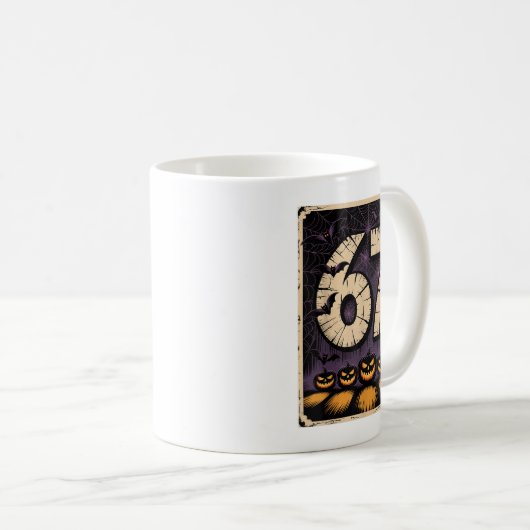 67 Meme Shirt _ Six Sieben Funny Halloween Design Kaffeetasse (VorderseiteRechts)