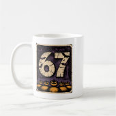 67 Meme Shirt _ Six Sieben Funny Halloween Design Kaffeetasse (Links)