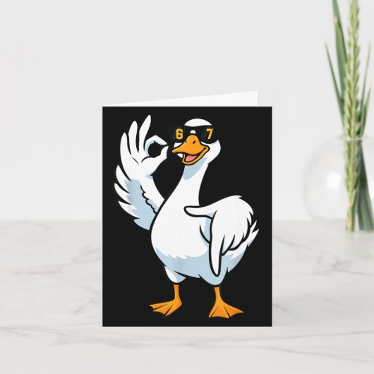 67 Meme Silly Goose 6 7 Funny Six Seven 6-7 Gen Al Karte (Vorderseite)