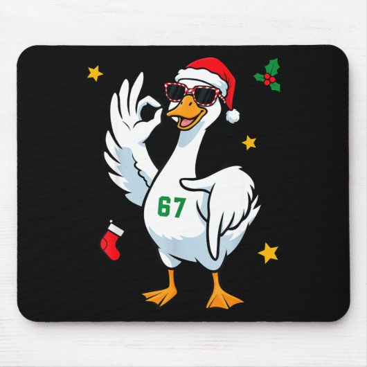 67 Meme Silly Goose 6 7 Funny Six Seven Christmas Mousepad (Vorne)