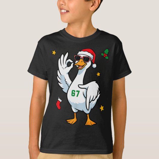 67 Meme Silly Goose 6 7 Funny Six Seven Christmas T-Shirt (Vorderseite)