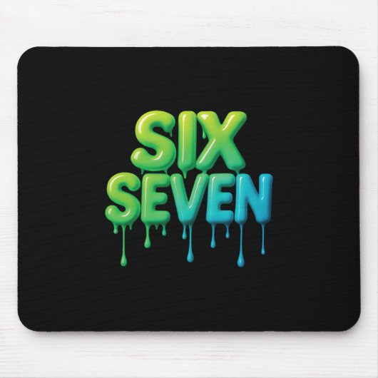 67 Meme Six Seven 6-7 Funny Internet Joke Viral Tr Mousepad (Vorne)
