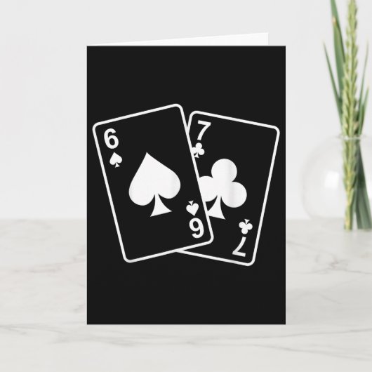 67 Meme Six Seven 6–7 Funny Playing Cards Karte (Vorderseite)