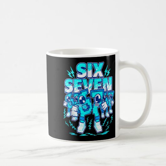67 Meme Six Seven 6 7 Italian Brainrot Birthday Ki Kaffeetasse (Rechts)
