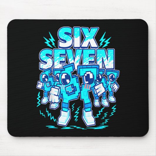 67 Meme Six Seven 6 7 Italian Brainrot Birthday Ki Mousepad (Vorne)