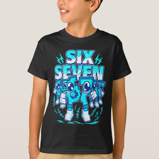 67 Meme Six Seven 6 7 Italian Brainrot Birthday Ki T-Shirt (Vorderseite)
