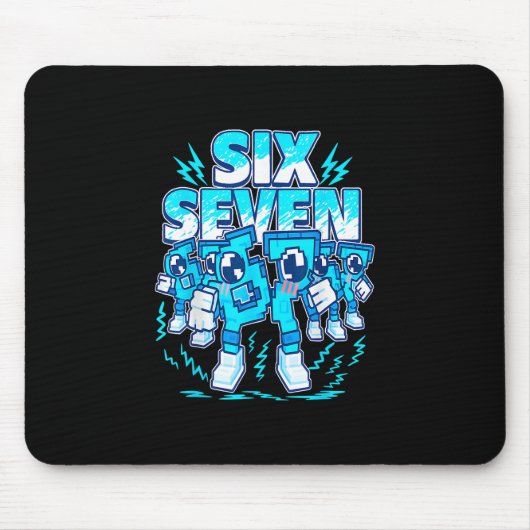 67 Meme Six Seven 6 7 italienischer Brainrot Gebur Mousepad (Vorne)