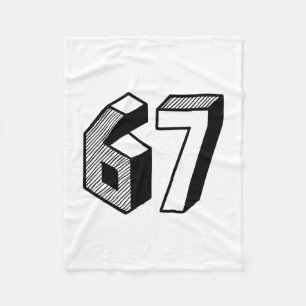 67 Meme Six Seven 6-7 Lustiger Internet-Witz Viral Fleecedecke