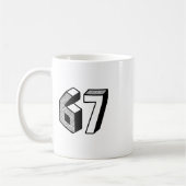 67 Meme Six Seven 6-7 Lustiger Internet-Witz Viral Kaffeetasse (Links)
