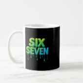 67 Meme Six Seven 6-7 Lustiger Internet-Witz Viral Kaffeetasse (Links)