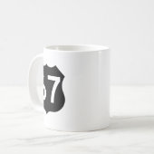 67 Meme Six Seven 6-7 Lustiger Internet-Witz Viral Kaffeetasse (Vorderseite Links)