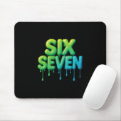 67 Meme Six Seven 6-7 Lustiger Internet-Witz Viral Mousepad (Mit Mouse)