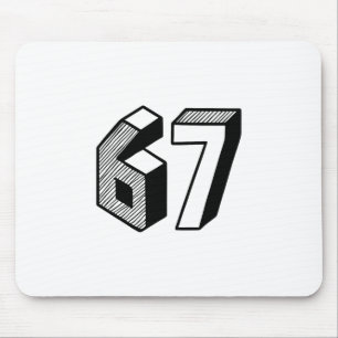 67 Meme Six Seven 6-7 Lustiger Internet-Witz Viral Mousepad