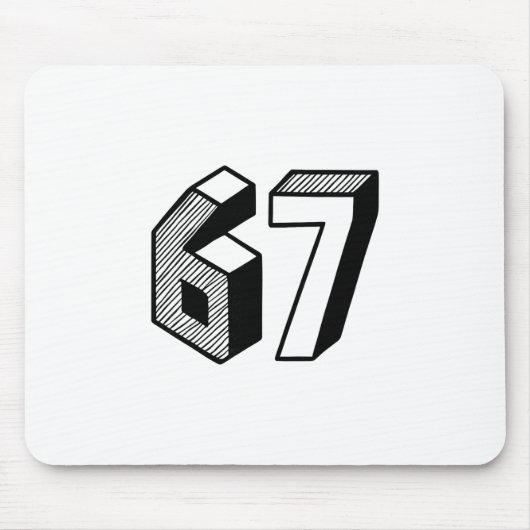 67 Meme Six Seven 6-7 Lustiger Internet-Witz Viral Mousepad (Vorne)