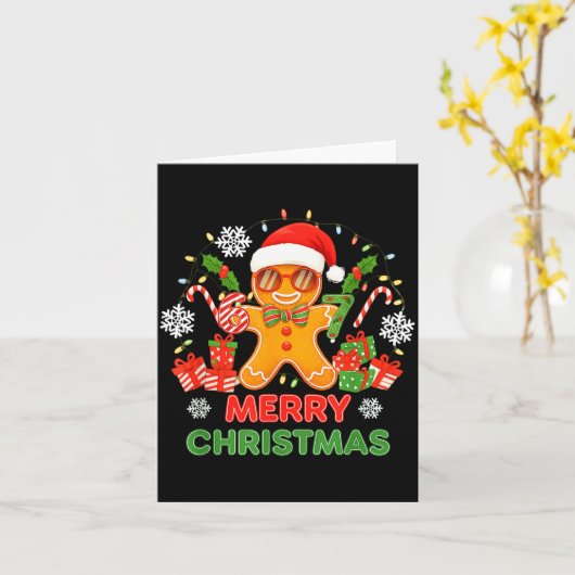 67 Meme Six Seven 6 7 Meme Funny Christmas Gingerb Karte (Gelbe Blume)