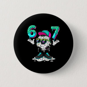67 Meme Six Seven 6 7 Meme Lustiger Fußball Drip Button