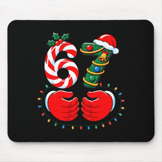 67 Meme Six Seven 6 7 Shirt Funny Christmas Boys G Mousepad (Vorne)