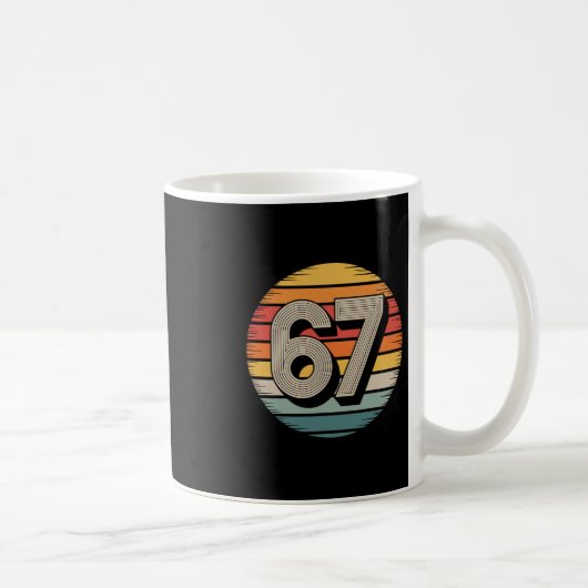 67 Meme Six Seven 6 7 Shirt Meme Funny Number Vint Kaffeetasse (Rechts)