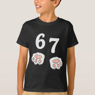 67 Meme Six Seven 6 7 Shirt Meme Lustige Katze 67