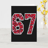 67 Meme Six Seven 6 7 Valentinsherzen Karte (Gelbe Blume)