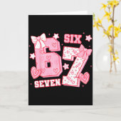 67 Meme Six Seven 6 7 Valentinstage Karte (Gelbe Blume)