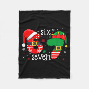67 Meme Six Seven 6-7 Weihnachten Lustig Xmas Männ Fleecedecke