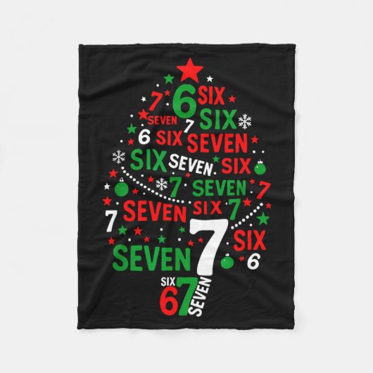 67 Meme Six Seven Boys Girls Kids Christmas Tree  Fleecedecke (Vorderseite)