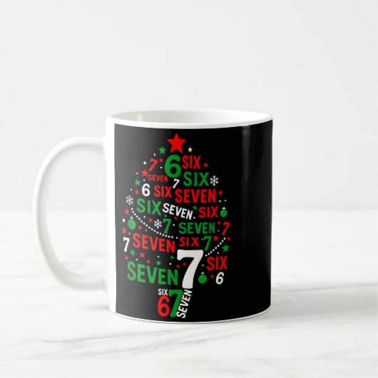 67 Meme Six Seven Boys Girls Kids Christmas Tree  Kaffeetasse (Links)