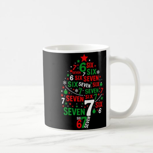 67 Meme Six Seven Boys Girls Kids Christmas Tree Kaffeetasse (Rechts)
