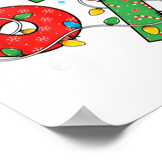 67 Meme Six Seven Brain Rot 6-7 Christmas Lights F Poster (Ecke)