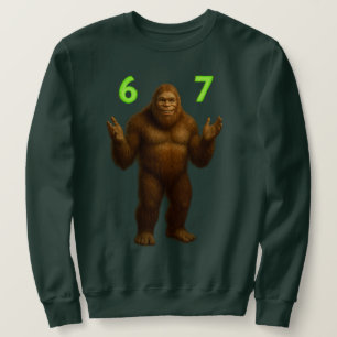 67 Meme Six Seven Bruh Bigfoot Benutzerdefiniert Sweatshirt