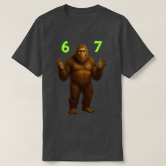 67 Meme Six Seven Bruh Bigfoot | Benutzerdefiniert T-Shirt