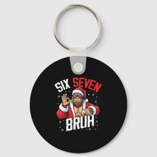 67 Meme Six Seven Bruh Bigfoot Weihnachtsmann 6 7  Schlüsselanhänger