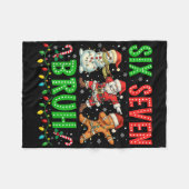 67 Meme Six Seven Bruh Dabbing Weihnachtsmann 6 7  Fleecedecke (Vorderseite (Horizontal))