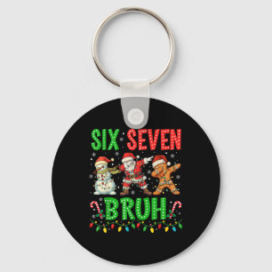 67 Meme Six Seven Bruh Dabbing Weihnachtsmann 6 7  Schlüsselanhänger