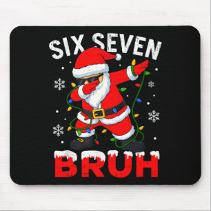 67 Meme Six Seven Bruh Dabbing Weihnachtsmann Lust Mousepad