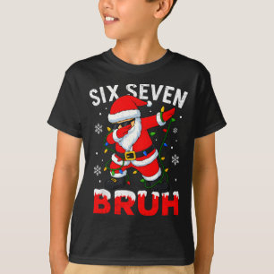 67 Meme Six Seven Bruh Dabbing Weihnachtsmann Lust T-Shirt