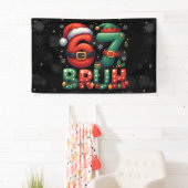 67 Meme Six Seven Bruh Funny Christmas 6 7 Banner (Insitu)