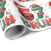 67 Meme Six Seven Bruh Funny Christmas 6 7 Geschenkpapier (Rolleneckpunkt)