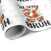 67 Meme Six Seven Bruh Funny Christmas 6 7 Geschenkpapier (Rolleneckpunkt)