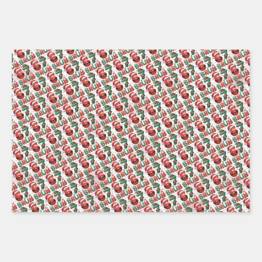 67 Meme Six Seven Bruh Funny Christmas 6 7 Geschenkpapier Set (Vorderseite 2)