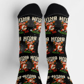 67 Meme Six Seven Bruh Funny Christmas 6 7 Socken (Oben)